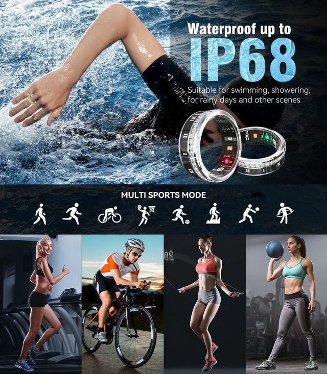 Alt view image 4 of 7 - 10 Gen Diamond Smart Ring and Wireless Charging CaseIndustry Ranking No.1 0 Measurement Error 2026 Smart Ring for Women & Men for Sleep Tracking Wearable Device,Fitness Ring 12#