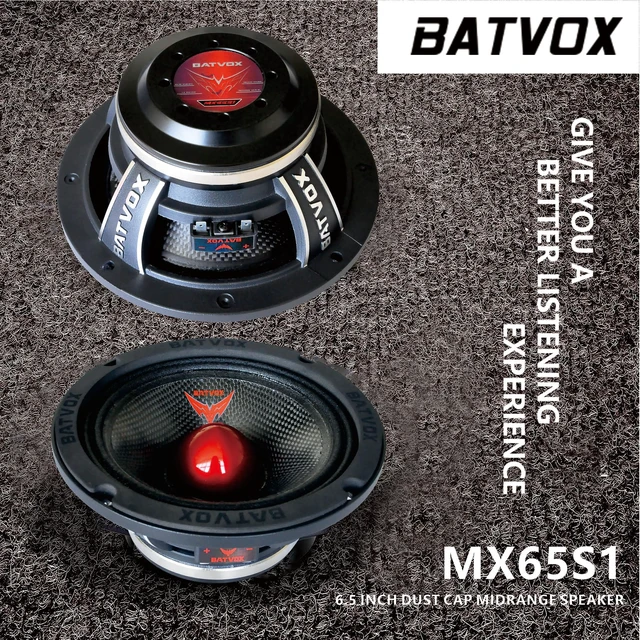 Alt view image 4 of 7 - MX65S1 Midrange Loudspeaker 6.5" Red Bullet, 600W Max, 4 Ohms, Premium Quality Audio Door Speakers for Car or Truck Stereo Sound System, Black (1 Speaker)