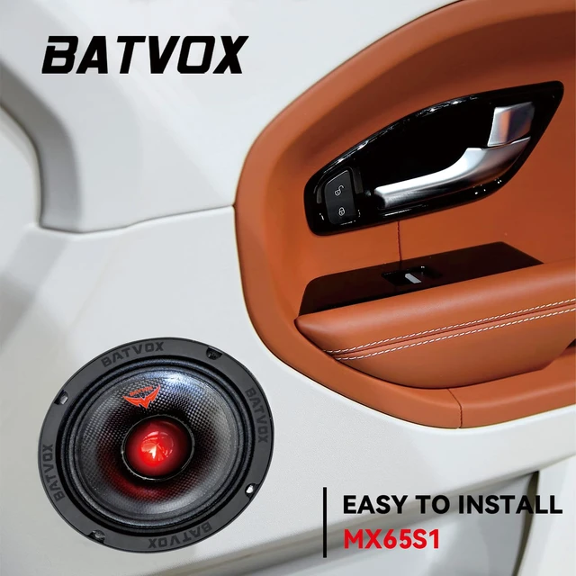 Alt view image 7 of 7 - MX65S1 Midrange Loudspeaker 6.5" Red Bullet, 600W Max, 4 Ohms, Premium Quality Audio Door Speakers for Car or Truck Stereo Sound System, Black (1 Speaker)