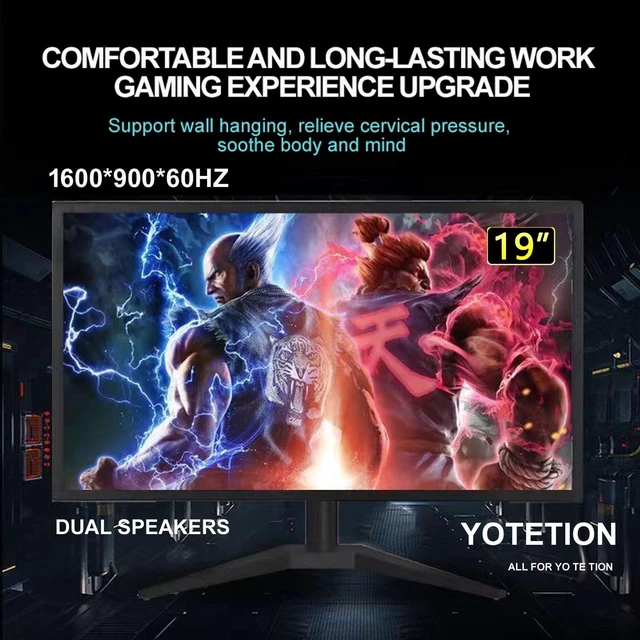 Alt view image 3 of 7 - 19 inch HD (1400 x 900) Monitor, 60Hz with Audio Refresh Rate, HDMI x1,Small Thin Monitor for laptops, Computers and desktops,LED Display, VGA/HDMI Connection Audio Out