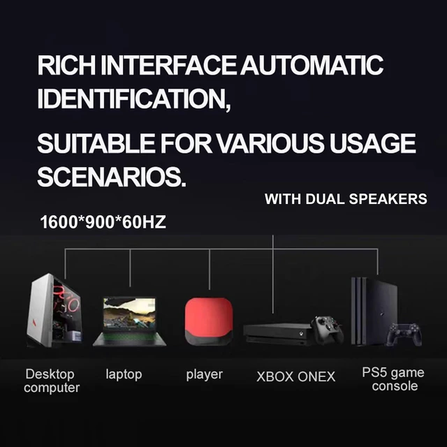 Alt view image 4 of 7 - 19 inch HD (1400 x 900) Monitor, 60Hz with Audio Refresh Rate, HDMI x1,Small Thin Monitor for laptops, Computers and desktops,LED Display, VGA/HDMI Connection Audio Out