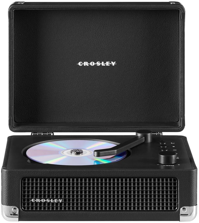 Main image of CR3505A-BK Cruiser CD Player, Black Tonearm-Inspired Power Switch, Bluetooth In / Out, Built-in Full-Range Stereo Speakers