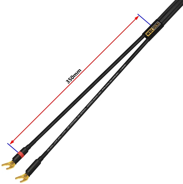Alt view image 6 of 6 - 20 Foot WBC-GOLD-LOCAP-SPKR-12 AWG - Low-Capacitance - Low-Inductance - High Purity OFC - Audiophile HiFi Speaker Cable Pair with Eminence Gold Spade Plugs
