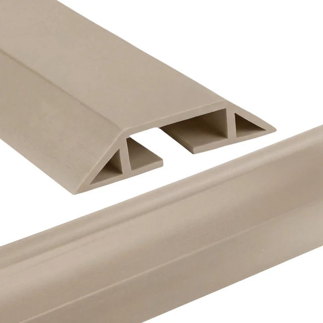 Main image of Floor Cable Cover Cord Protector, Beige, 30 ft Heavy Duty Power Cable Cover Protector Soft Extension, Organize and Protect Wire on Floor for Home Office or Outdoor Setting