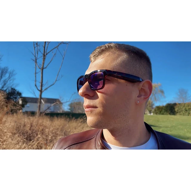 Alt view image 7 of 7 - Open Ear Smart Glasses, UV400 Z87.1 Lightweight Bluetooth Sunglasses Up to 10H Playtime, Hands-Free Calling, Music Playback, Voice Control, Polarized Lens, Unisex for Daily Wear & Outdoor Sports