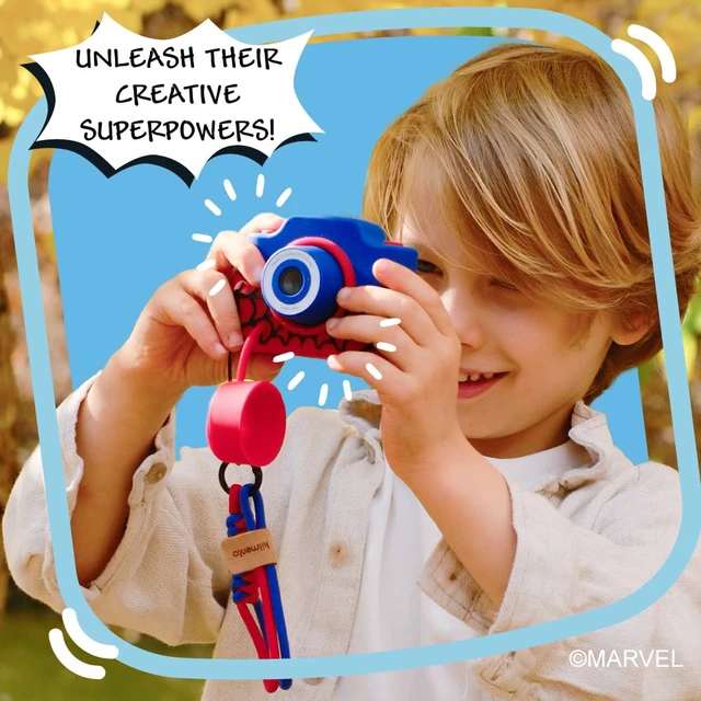 Alt view image 5 of 7 - Spider-Man Official Licensed Kids Camera, 3" Touchscreen Digital Video Camcorder, 48MP Photo, 32GB Memory Card, Gift for Boys & Girls Ages 5+ (Model K) by kiimento
