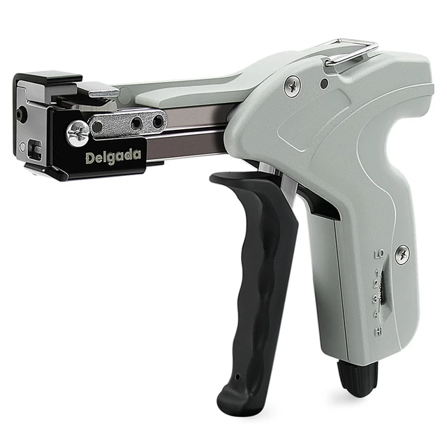 Main image of Metal Cable Tie Gun for Stainless Steel Ties, Professional Automatic Tightening Cutting Ratchet Tie Clamp,4-level Adjustable Fastening Tie Tool