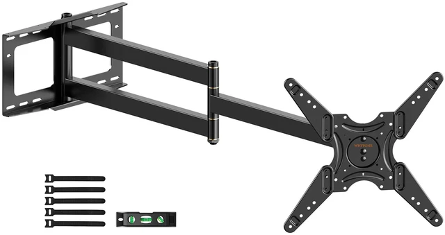 Main image of 48" Extension Long Arm Rotating TV Wall Mount 26-65TV by Portrait Vertical 180°Rotation Extra Heavy Duty TV Wall Mount Max VESA 400x400mm, Load 110 lbs, 16'' Wood Stud Wall