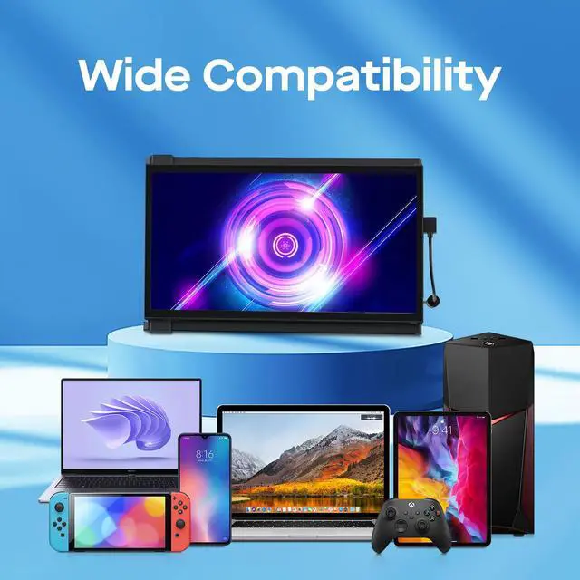 Alt view image 6 of 7 - Max DS New Mobile Pixels Portable Monitor (2026 Upgraded), 14.1" Full HD IPS Laptop Screen Extender, USB C/HDMI Powered Plug and Play,Windows/Mac/Android Compatible