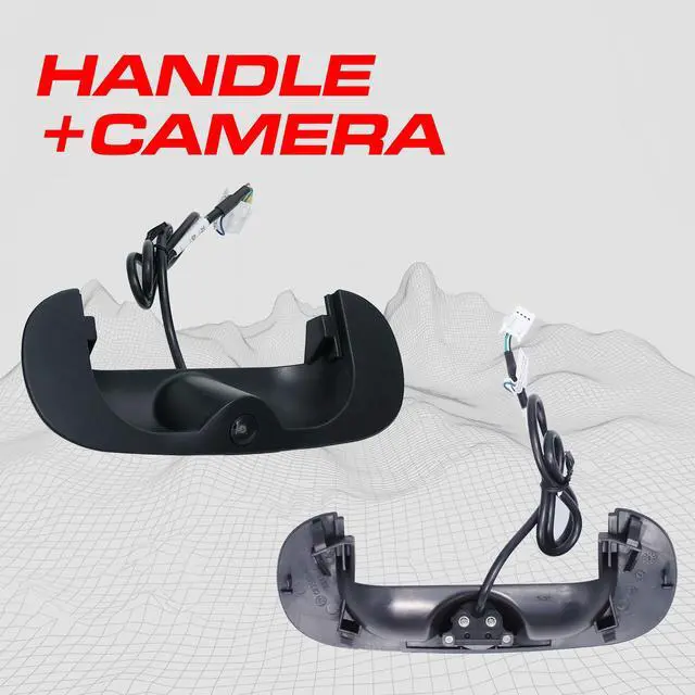 Alt view image 2 of 7 - Black Tailgate Bezel with Backup Camera Replacement for Dodge Ram (1994-2001) | IP68 Waterproof | Parking Grid Lines Available | Easy to Install