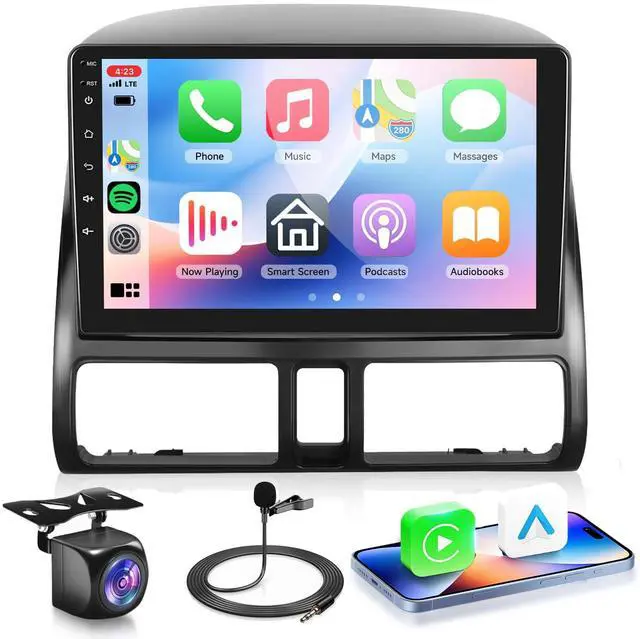 Main image of 4G+64G Android 15 Car Stereo for Honda CRV 2002-2006 with Wireless Carplay Android Auto, 9 Inch 1280 * 720 Touch Screen GPS/WiFi/Bluetooth 5.0/ FM/32EQ/ SWC/Backup Camera