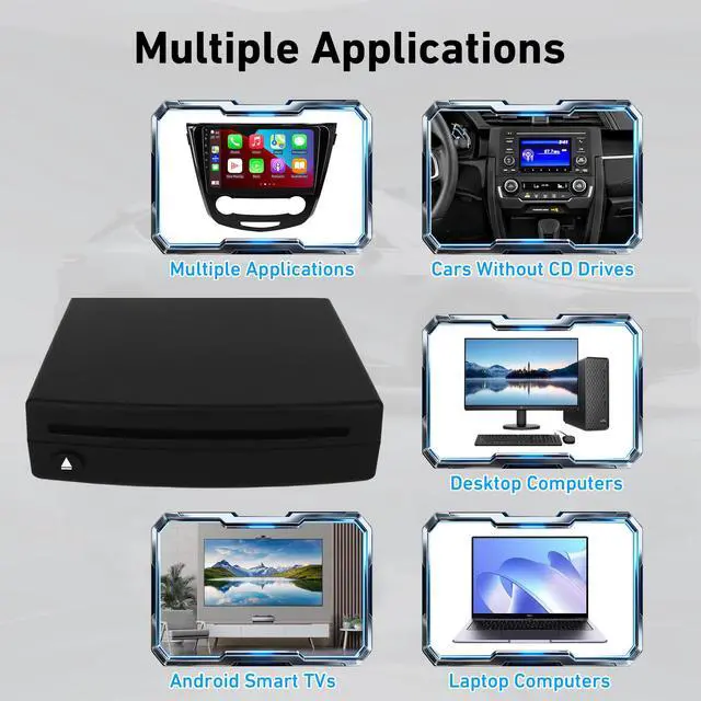 Alt view image 4 of 6 - Vehicle CD Player, OE Integrated Vehicle CD Player via USB Radio Connection