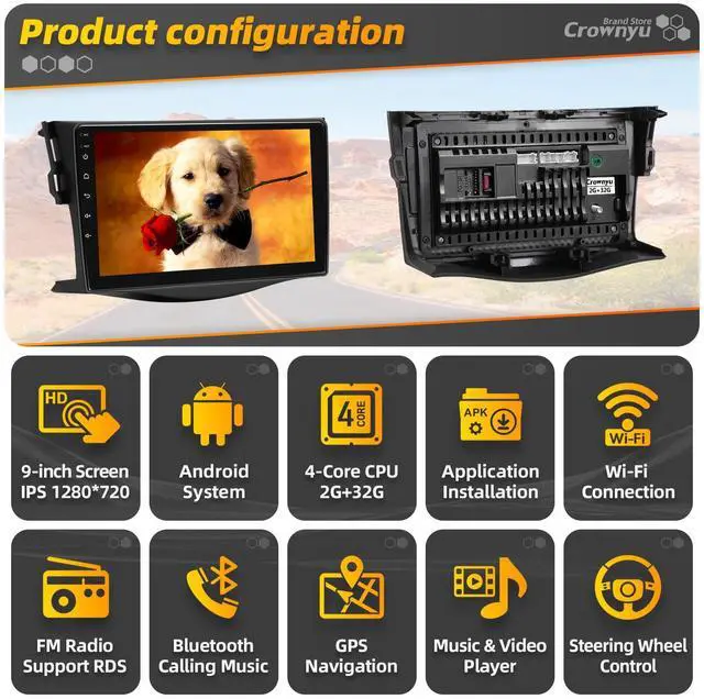 Alt view image 3 of 4 - for Toyota RAV4 2006-2012 Radio Compatible with Wirelessly Carplay Android Auto Upgrade Android Car Stereo Bluetooth Navigation Touchscreen GPS FM Multimedia Player Backup Camera Head Unit