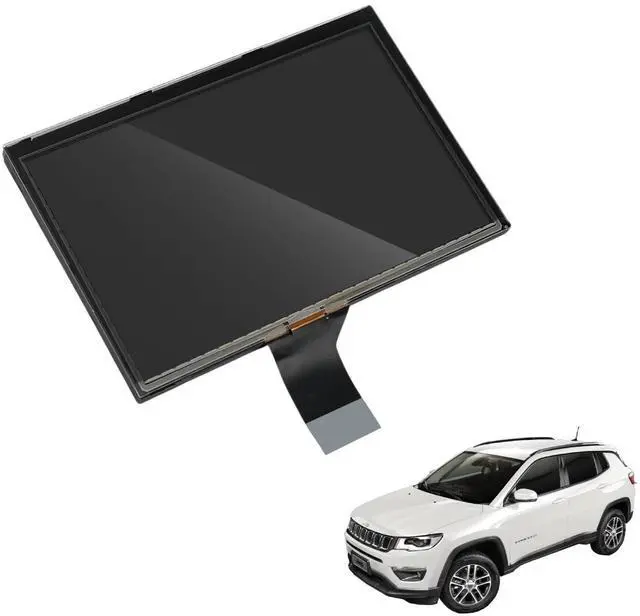 Main image of 7" Uconnect VP2 Touch Screen Digitizer LCD Monitor Radio Navigation Display for Jeep Compass 2017-2020 Renegade 2018-2021 Replacement TDO-WXGA0700K00057-V1 ACT3S5370FPC-A1-E