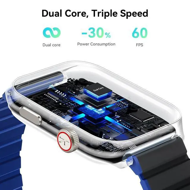 Alt view image 4 of 4 - Smartwatch for Men Women(Answer/Make Call), Smart Watches Compatible with Android & iPhone, 2.01'' AMOLED Display Fitness Tracker Watch with Alexa, Heart Rate/Sleep/SpO2 Monitor, 3ATM Waterproof