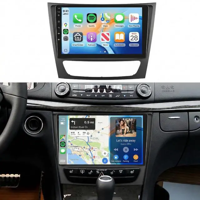 Main image of 4G+64G Radio for Mercedes Benz E Class W211 E200 CLS W219 2002-2009 Car Stereo,Wireless Carplay Android Auto 32EQ 9-inch 1280x720P IPS Touchscreen GPS WiFi FM/RDS Backup Camera