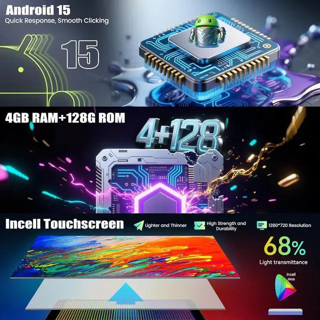 Alt view image 3 of 4 - 4G+128G Android 15 Car Stereo for Chevrolet Chevy Malibu 2013-2015 with Wireless Carplay Android Auto, 9" Incell Touchscreen Car Radio with GPS Navigation WiFi Bluetooth FM/RDS Radio HD Backup Camera
