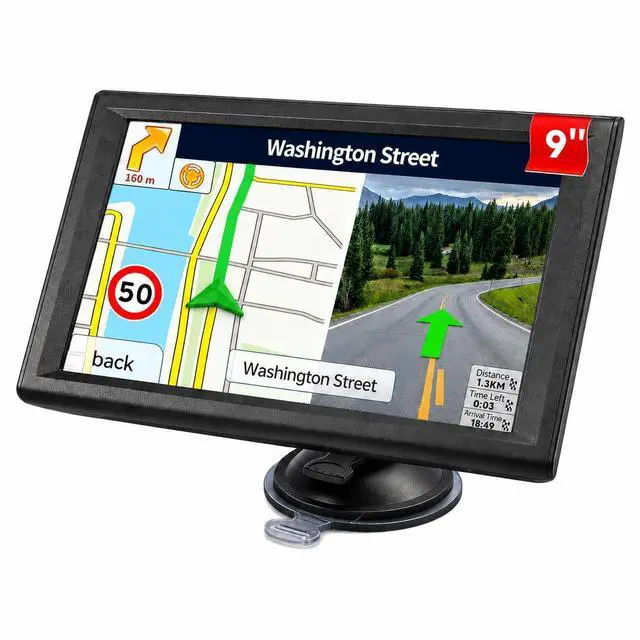 Main image of GPS Navigator for Car Truck RV Pickup, 9-inch, No Network Required | 2026 Offline Map with Free Updates, HD Touchscreen, Voice Guidance, Speed & Traffic Alerts, Custom Route by Car Size