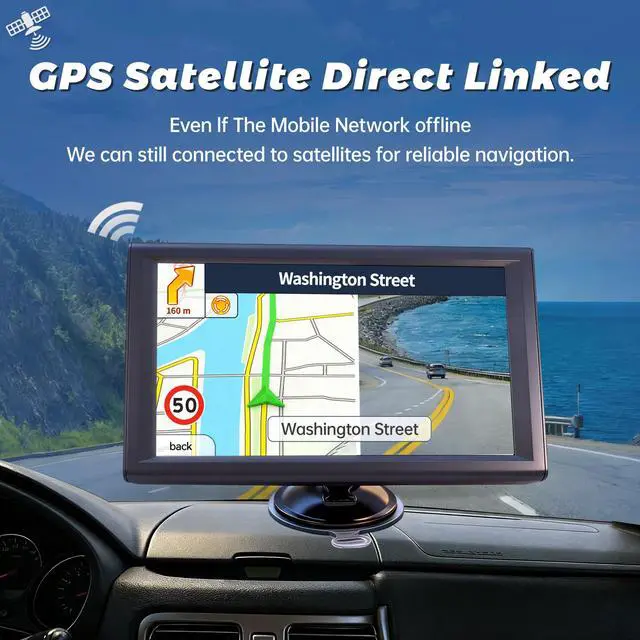 Alt view image 3 of 4 - GPS Navigator for Car Truck RV Pickup, 9-inch, No Network Required | 2026 Offline Map with Free Updates, HD Touchscreen, Voice Guidance, Speed & Traffic Alerts, Custom Route by Car Size
