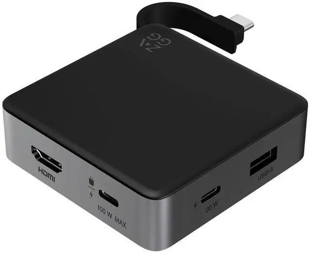 Main image of 4-Port Hub - Versatile USB-C PD, USB-A HDMI Adapter, High-Speed Charging & 4K Display Support, Compact for Travel, Compatible with Windows, macOS, iPadOS, ChromeOS, Android