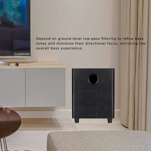 Alt view image 4 of 4 - 8 Inch Passive Subwoofer, 100W Power Heavy Bass Powerful Sound Synthetic Fiber Wood Material, Passive Speaker for Home Theater Party Plug and Play