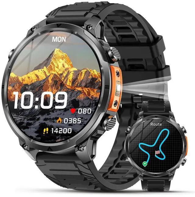 Main image of 2026 New Military Smart Watches Built-in GPS and Compass with Heart Rate/SpO2/Sleep Monitor, 1.7" HD Display Outdoor Smartwatch with 720MAH/Flashlight/Bluetooth/100+Sports Modes, Android iOS
