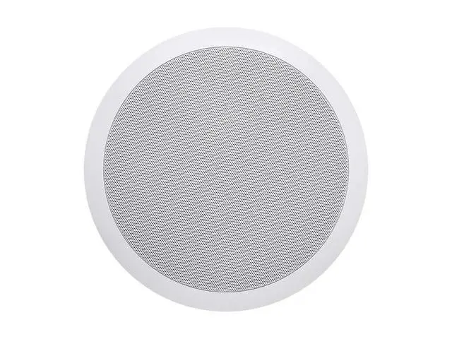 Alt view image 2 of 6 - 2-Way Polypropylene Ceiling Speakers - 8 Inch, Pair, with Paintable Grille, 100 Watt Peak Power - Aria Series