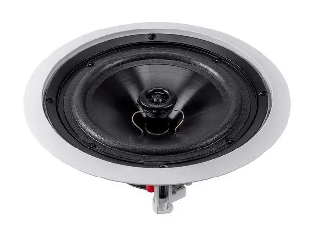 Alt view image 5 of 6 - 2-Way Polypropylene Ceiling Speakers - 8 Inch, Pair, with Paintable Grille, 100 Watt Peak Power - Aria Series