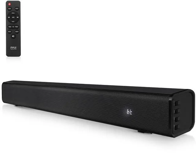 Main image of Home Theater Soundbar Speaker - Wave Base Streaming Tabletop Stand Mount TV Digital System with AUX/Digital Optical Audio Connector Jacks/USB Port, HDMI /ARC, Full Sound Reproduction