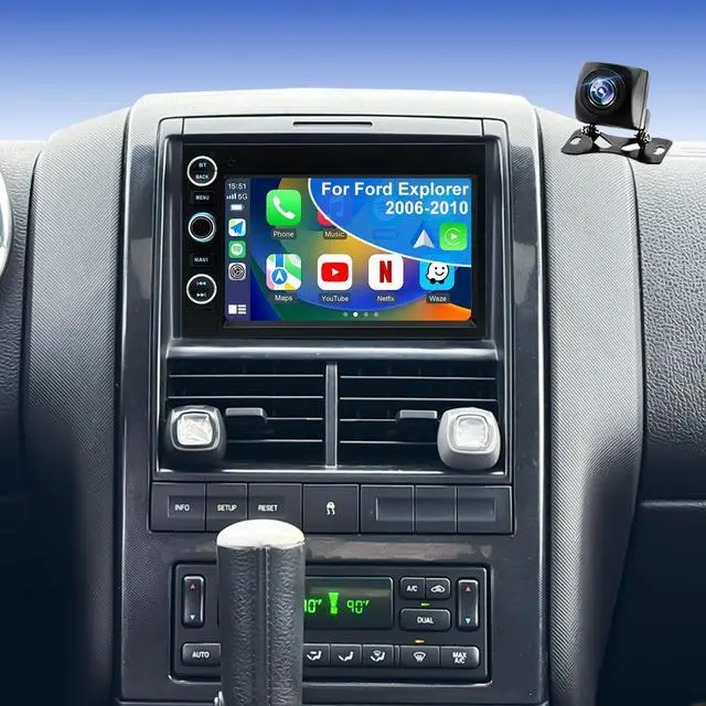 Main image of 5GWiFi Upgrade Car Radio for Explorer 2006-2010, Expedition 2007-2014, Fusion 2006-2009, Ford F150 2004-2008, F250 F350 2006-2016, 7inch Touch Screen Stereo Wireless Carplay Android Auto GPS FM Camera