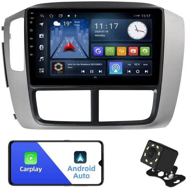 Main image of 2+32G Android 12 Double Din Car Stereo for Honda Pilot 2006-2008 with 9 Inch Touchscreen Radio Built-in Wireless Carplay/Android Auto/GPS/Bluetooth/FM/AUX-in/Steering Wheel Controls/Backup Camera