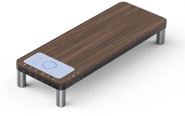 Main image of MacBook Docking Station 10 in 1 (Monitor Stand, Wireless), USB C Docking Station with 4K@60Hz HDMI, Wireless Charging Pad, 100W Power Supply, 5 USB Ports, Ethernet, for Dell/Lenovo/HP/MacBook