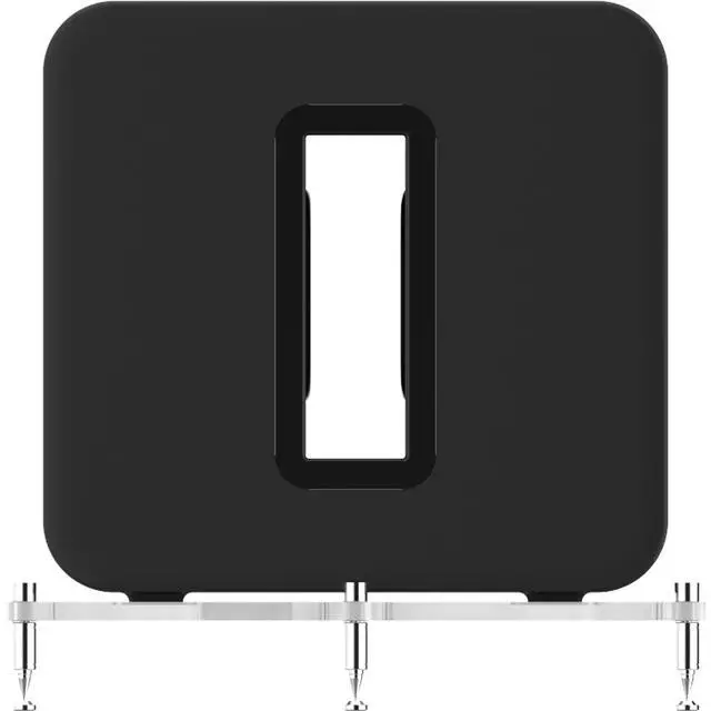 Alt view image 2 of 4 - Sonos sub Stand, Stand Feet Pads,Stainless Steel Speaker Isolation Feet for Sonos Sub 4, Stand for sonos sub Gen1,Sonos Sub Gen 2,Sonos Sub Gen 3,Sonos Sub Gen 4 (Transparent)