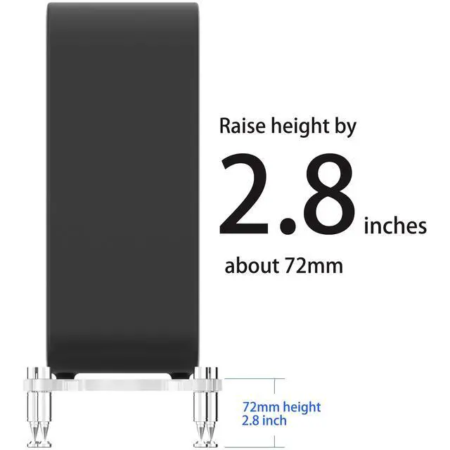 Alt view image 3 of 4 - Sonos sub Stand, Stand Feet Pads,Stainless Steel Speaker Isolation Feet for Sonos Sub 4, Stand for sonos sub Gen1,Sonos Sub Gen 2,Sonos Sub Gen 3,Sonos Sub Gen 4 (Transparent)