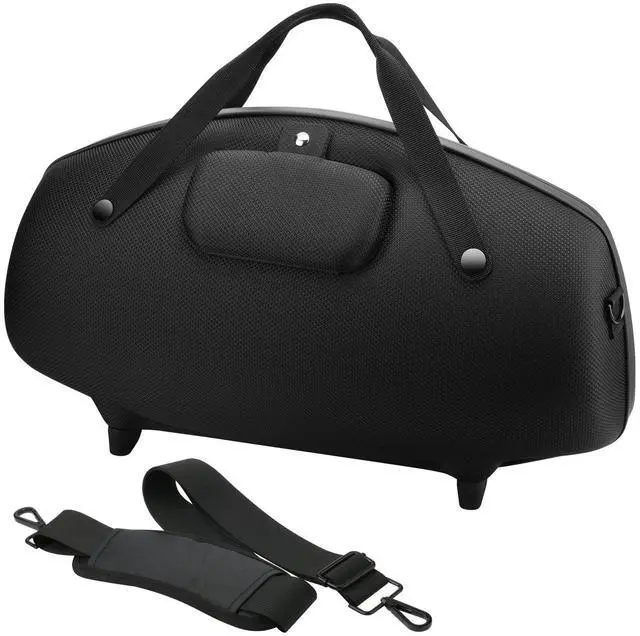 Main image of Case for JBL Boombox 3/Boombox 2/Boombox Portable Speaker, Travel Carrying Case Stand Up Hard Case Replacement Cover w Shoulder Strap Tote Handle (Black w One Mesh Pocket One Outer Pocket)