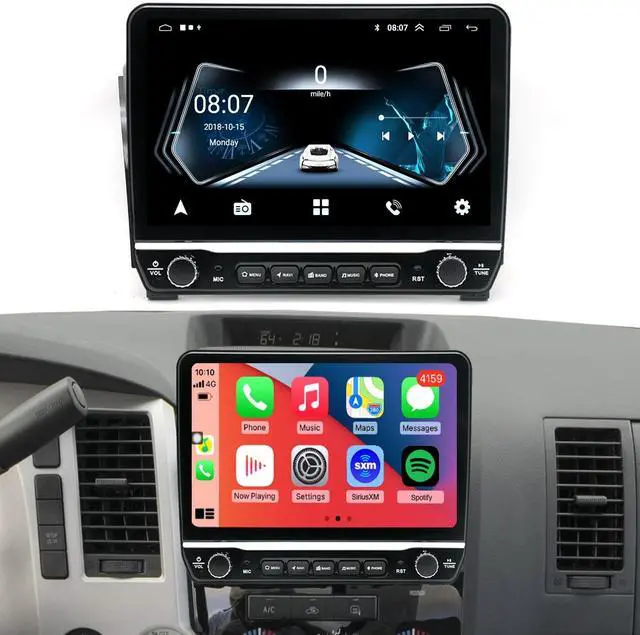 Main image of for Toyota Tundra Radio Upgrade 2009 2010 2011 2012 2013,Sequoia 2008-2018,QLED Touch Screen Stereo Replacement,Carplay and Android Auto,Free Camera