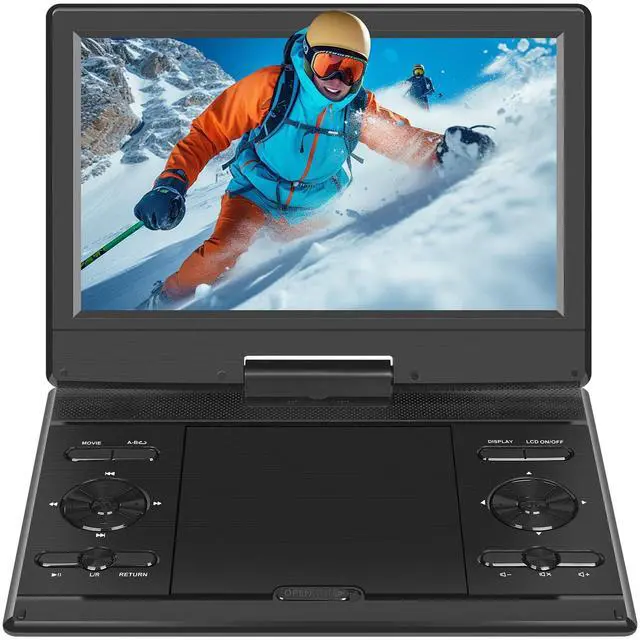 Main image of 14.5" Portable DVD Player with 12.1 HD Swivel Screen, 3-5Hrs Play, DVD Player Portable with Dual Stereo Speaker, Last Memory, Support SYNC TV/USB/SD Card, Play All Discs Format