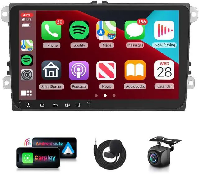 Main image of 16EQ 2G 64G Car Stereo for VW Volkswagen Passat Jetta Golf Beetle Radio with 9inch 1080P IPS Touchscreen,Wireless Carplay Android Auto,Mirror Link,GPS,WiFi,Bluetooth,RDS FM Radio,Backup Camera + MIC