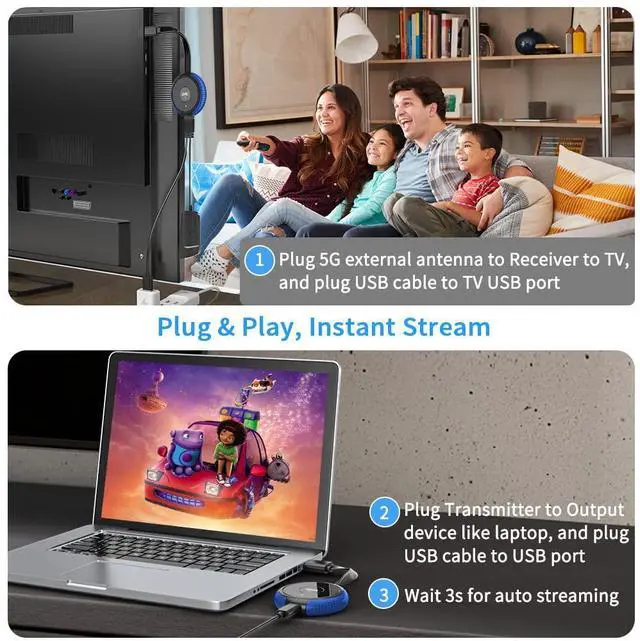 Alt view image 2 of 4 - Wireless HDMI Transmitter TX Red - 1 Receiver to 8 Transmitter, Best for Meeting Room