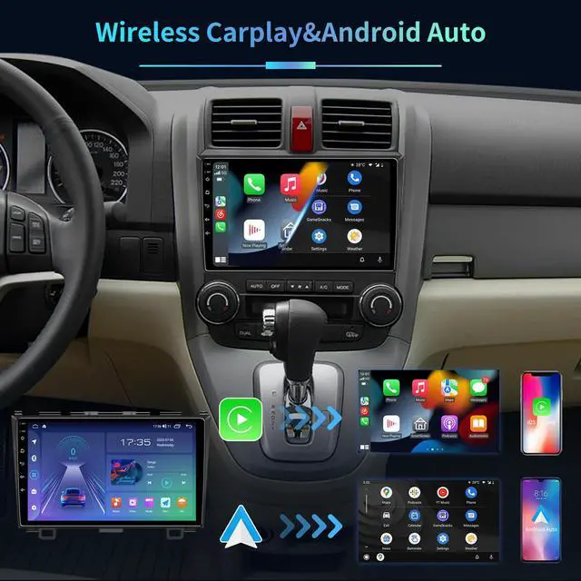 Alt view image 3 of 4 - 4GB+32GB Android 13 Car Stereo Radio Upgrade for Honda CRV 2007-2011,9.2 Inch Touch Screen Car Radio with Wireless Carplay Android Auto,WiFi,GPS,FM/RDS, 48EQ Radio SWC+1080P Rear Camera