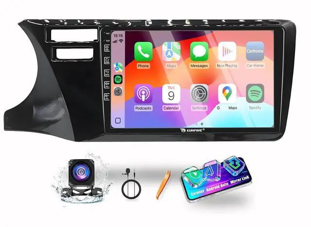Main image of for Honda City 2014-2017(LHD) Car CarPlay Android Auto Navigation Stereo GPS Radio Reverse Camera Display 9" IPS Touchscreen Headunit Tablet Pad Media Player, if Applicable Quad Core 2G+64G(2 Hole)