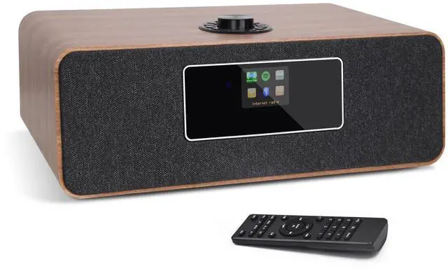 Main image of MS3 Stereo Smart Music System with Internet Radio, FM Digital Radio,Clock Radio,Spotify Connect,Bluetooth Speaker,WiFi Speaker,Headphone-Out,Alarms,Presets,Remote and App ControlWalnut