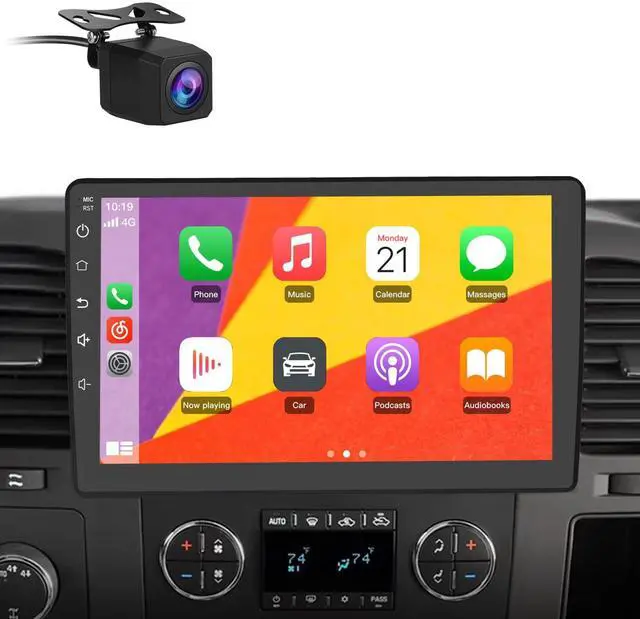 Main image of 4+64GB Qualcomm Car Radio Stereo for Chevy Chevrolet Silverado 2007-2013 Tahoe Equinox GMC Sierra Yukon Android 13 with CarPlay Android Auto Bluetooth5.0