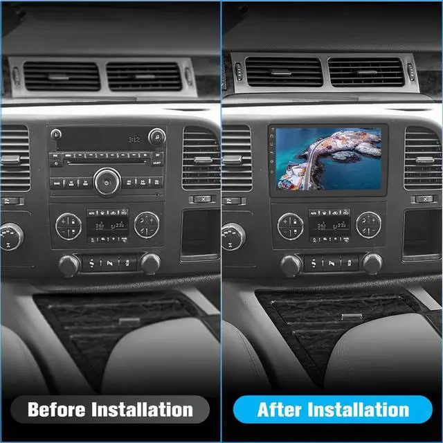 Alt view image 3 of 4 - 4+64GB Qualcomm Car Radio Stereo for Chevy Chevrolet Silverado 2007-2013 Tahoe Equinox GMC Sierra Yukon Android 13 with CarPlay Android Auto Bluetooth5.0