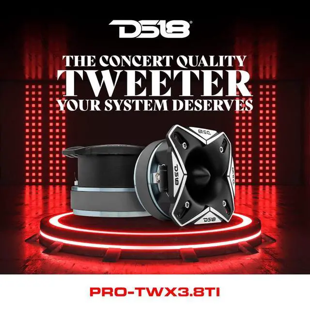 Alt view image 2 of 4 - PRO-TWX3.8TI 3.8" Super Bullet Tweeter 250 Watts 1.5" Titanium 8-Ohm Vc, Super Bullet Compression Tweeter - Single