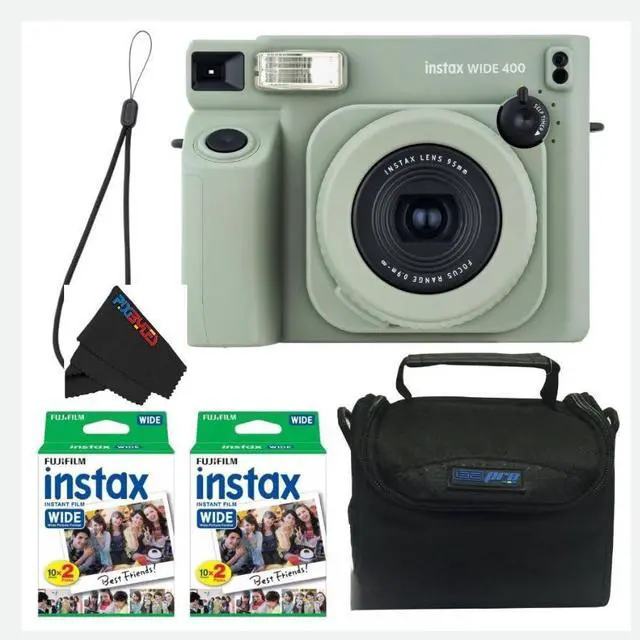 Main image of INSTAX Wide 400 Instant Camera - Sage Green with Creative Bonus Bundle of Wide Instant Film... (Camera + 2 Wide Twin Pack/CC1)