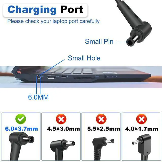 Alt view image 2 of 4 - New 280W 20V 14A AC Adapter for ASUS ROG Strix Scar 17 16 15 Power Supply ROG Strix G16 G17 G18 G15 G614 G713 G513 G814 Laptop Charger