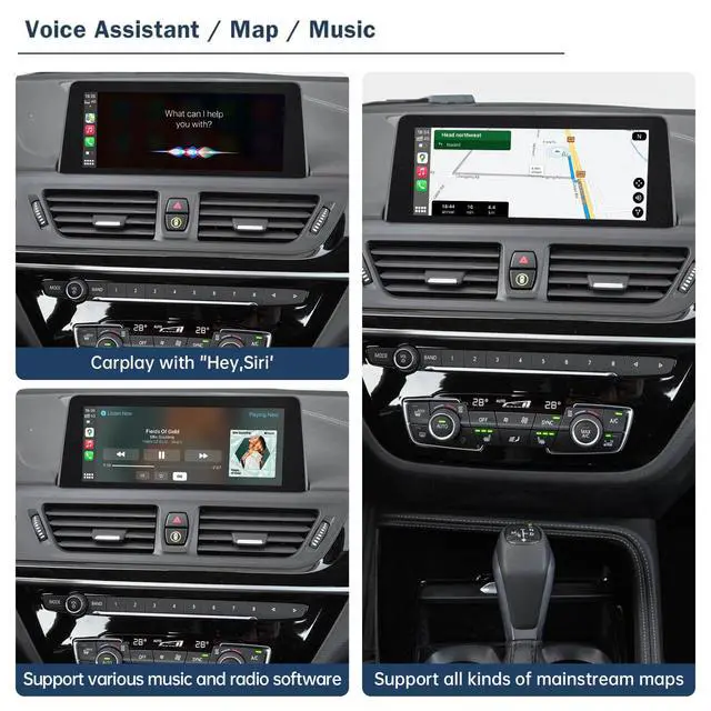 Alt view image 3 of 4 - Wireless Carplay Retrofit Kit Decoder Compatible with BMW CIC System 1 3 5 6 7 Series X1 X3 X5 X6 Z4 2008-2012 Year, Support Android Auto, Mirror Link, Backup Camera, GPS, Siri