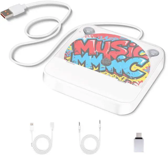 Main image of Portable CD Player for Car External Car CD Player Plug and Play with USB & AUX Port, USB Extension Cable, Anti-Skip, Music CD Players for Vehicle Laptop TV Computer (White)