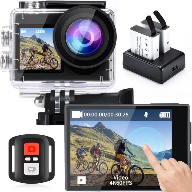 Main image of 20MP 5X Zoom Action Camera 4k 60Fps with EIS, WiFi Remote Control, Waterproof Underwater Camera for Snorkeling Cycling Vlogging
